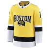 Miesten NHL Boston Bruins Pelipaita 2025-26 Fanatics NHL Stadium Series Premium Jeremy Swayman Gold
